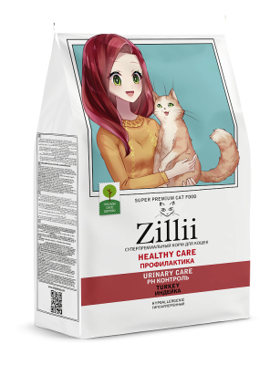 ZILLII (Зилли) HEALTHY CARE Urinary Care 2кг Индейка для взрослых кошек. РН контроль (358736) NEW