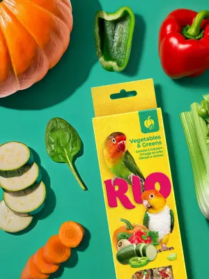 Rio палочки 0,075кг*2шт для средних попугаев с овощами и зеленью, 150г  фото