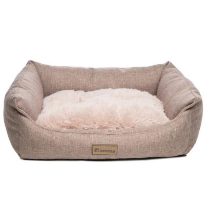 Лежанка Гамма Миндаль прямоугольная M, бежевая, 600*470*180мм