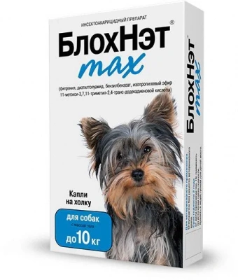 БлохНэт max капли 1мл (1доза) от блох и клещей  до 10кг для собак (ЛИЦЕНЗИЯ) БлохНэт max капли 1мл (1доза) от блох и клещей  до 10кг для собак (ЛИЦЕНЗИЯ)