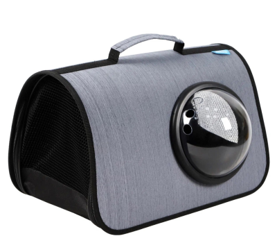 Сумка-переноска (Rich Breed) MYJET иллюминатор/сетка размер L 46*27*28 серый фото