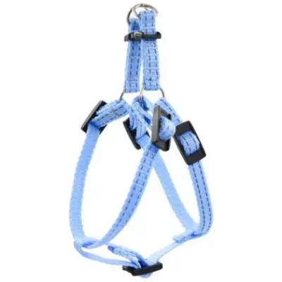 Шлейка (Зооэкспресс) 5713Г FRESH LINE 20 мм капрон быстросъемная, регулируемая от 50 до 65 см голубая