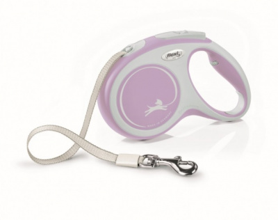 Рулетка Флекси New Comfort ХS ремень 3м до 12кг розовый