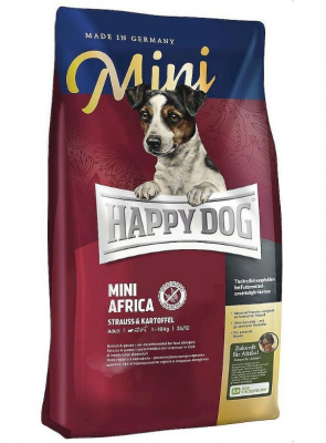 Happy Dog Supreme Mini Africa 0,3кг мясо страуса монобелок сухой для собак мелких пород при пищевой аллергии (071016) Happy Dog Supreme Mini Africa 0,3кг мясо страуса монобелок сухой для собак мелких пород при пищевой аллергии (071016)