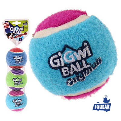 Игрушка (GiGWi) 75337 Три мяча с пищалкой 8см для собак, серия GiGwi BALL Originals Игрушка (GiGWi) 75337 Три мяча с пищалкой 8см для собак, серия GiGwi BALL Originals