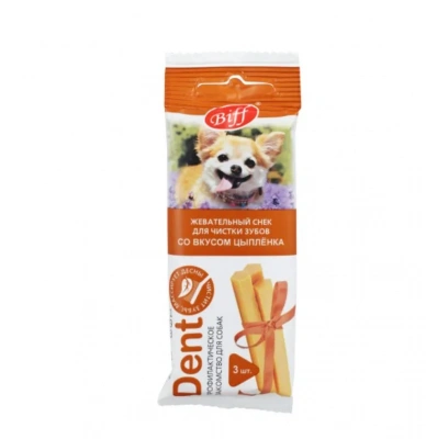 Biff 0,021кг Dent снек со вкусом цыпленка для собак мини пород (026144) фото
