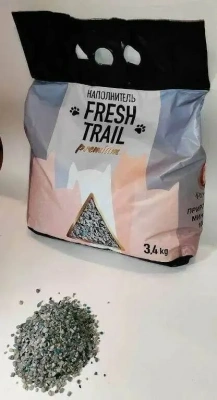 Fresh Trail Premium 3,4кг впитывающий минеральный наполнитель для кошек, кремниевый  фото Fresh Trail Premium 3,4кг впитывающий минеральный наполнитель для кошек, кремниевый  фото