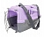 Переноска (ЗЭ) Турне с металлической дверцей (коврик + ремень) 48*32*32 см для животных, фиолетовая фото