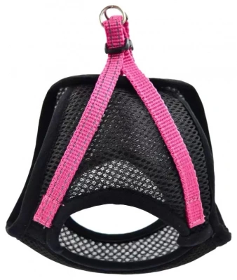Шлейка (Зооэкспресс) 5745 М FRESH LINE жилет XL капрон, светоотражающая нить, сетка, черная с малиновым