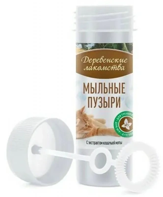 Деревенские лакомства 0,045кг Мыльные пузыри с экстрактом кошачьей мяты (75579141) фото