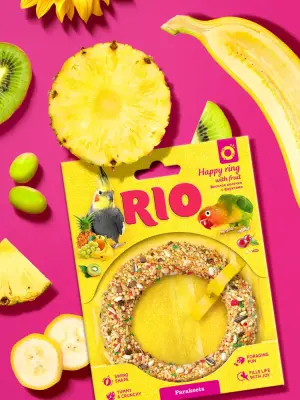 Лакомство (Rio) 0,085кг Веселое колечко игрушка для средних попугаев фото
