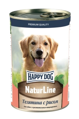 Happy Dog Natur Line 0,410кг телятина и рис консервы для собак (741091) фото Happy Dog Natur Line 0,410кг телятина и рис консервы для собак (741091) фото