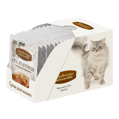 Деревенские Лакомства 0,035кг суп из курицы с говядиной и шпинатом (74501216) фото