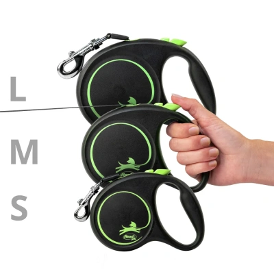 Рулетка (Flexi) Black Design S трос  5м до 12кг зеленый фото