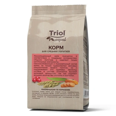 Triol 0,45кг корм для средних попугаев фото Triol 0,45кг корм для средних попугаев фото