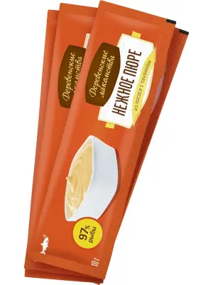 Деревенские лакомства 4х0,01кг пюре нежное из лосося (72510025) фото