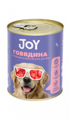 Joy 0,34кг говядина беззерновой влажный корм для собак средних и крупных пород фото Joy 0,34кг говядина беззерновой влажный корм для собак средних и крупных пород фото