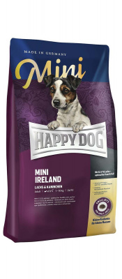 Happy Dog Supreme Mini Ireland 0,3кг лосось, кролик сухой для собак мелких пород улучшение состояния кожи и шерсти (071054 Happy Dog Supreme Mini Ireland 0,3кг лосось, кролик сухой для собак мелких пород улучшение состояния кожи и шерсти (071054