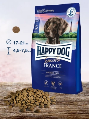 Happy Dog Supreme Sensible France 2,8кг утка с картофелем монобелок сухой для собак средних и крупных пород при пищевой аллергии фото Happy Dog Supreme Sensible France 2,8кг утка с картофелем монобелок сухой для собак средних и крупных пород при пищевой аллергии фото
