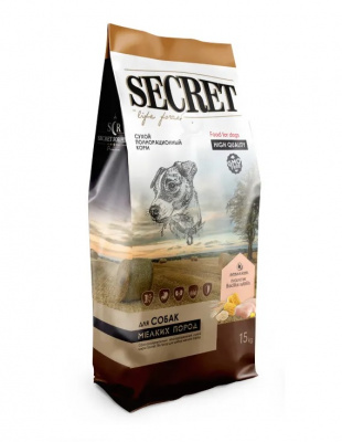 Секрет (Secret) Life Force 15кг сухой курица и злаки для собак мелких пород (79933)