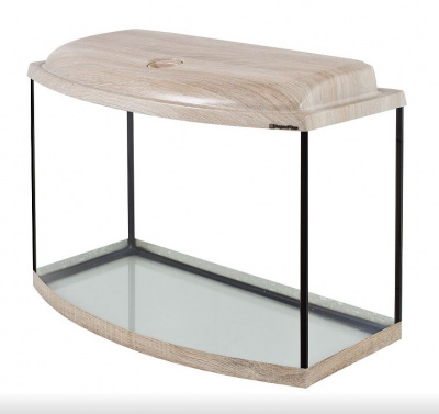 Аквариум AquaPlus STD LED Ф70 дуб сонома (61х32х45 см) стекло 5 мм, фигурный, 62 л., со свет. модул.