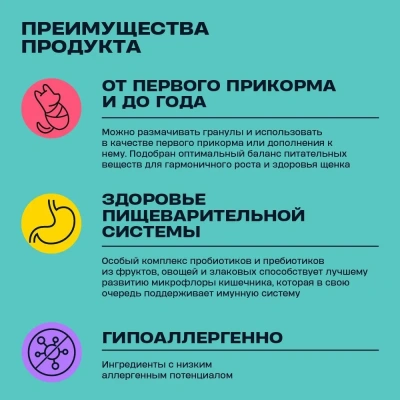 Wellement 2,5кг с индейкой сухой для щенков средних и крупных пород (003751) фото