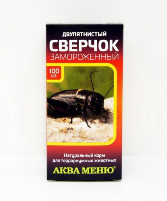 Аква меню 0,03кг Сверчок двупятнистый 100шт корм свежемороженный для рептилий (коробка) Аква меню 0,03кг Сверчок двупятнистый 100шт корм свежемороженный для рептилий (коробка)