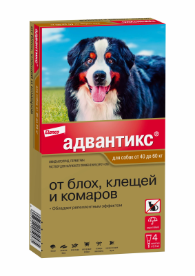 Адвантикс капли (4пип х 6мл) против паразитов для собак 40-60кг (ЛИЦЕНЗИЯ) фото