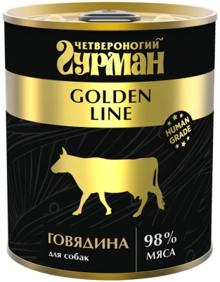 Четвероногий гурман 0,34кг Golden Line Говядина натуральная в желе консервы для собак Четвероногий гурман 0,34кг Golden Line Говядина натуральная в желе консервы для собак фото