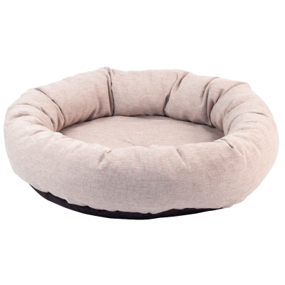 Лежанка (Зооэкспресс) пухлик круглый "NORD" 722421 мебельная ткань №2 D53*14 см бежевый
