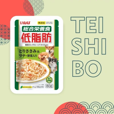 Inaba Teishibo 0,08кг Куриное филе и тунец Кацуо с овощами пауч для собак фото