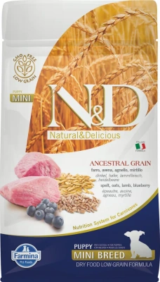 Farmina (Фармина) N&D Low Grain Ancestral Grain 0,8кг низкозерновой ягненок и черника сухой для щенков мелких пород (4022) Farmina (Фармина) N&D Low Grain Ancestral Grain 0,8кг низкозерновой ягненок и черника сухой для щенков мелких пород (4022)