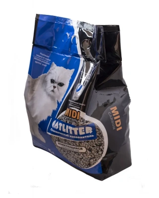 Наполнитель (Catlitter) 5л carbon midi комкующийся для кошек фото
