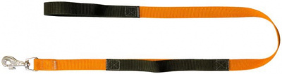 Поводок (PerseiLine) с ручкой для перехвата ДЖАЗЗЗ нейлон 25" 1,5м черный+оранж.ручки