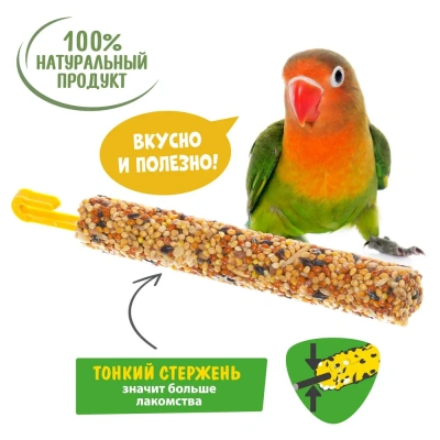 Happy Jungle 0,09кг палочки для птиц микс 3 вкуса (3шт) (22) фото Happy Jungle 0,09кг палочки для птиц микс 3 вкуса (3шт) (22) фото