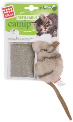 Игрушка (GiGWi) 75382 Мышка с кошачьей мятой 10см для кошек, серия REFILLABLE CATNIP Игрушка (GiGWi) 75382 Мышка с кошачьей мятой 10см для кошек, серия REFILLABLE CATNIP