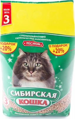 Наполнитель (Сибирская кошка)  3л Лесной древесный для кошек АКЦИЯ +20% Наполнитель (Сибирская кошка)  3л Лесной древесный для кошек АКЦИЯ +20% фото