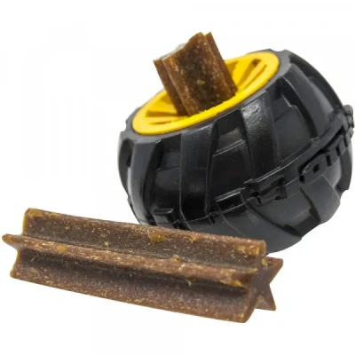 Tonka Игрушка-дозатор для лакомств Мега желтый/черный 6,4см фото