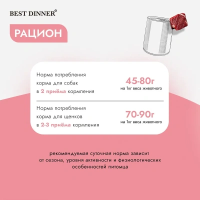 Best Dinner Super Premium Мясные деликатесы 0,34кг телятина (для юниоров) консервы для щенков (264393) фото Best Dinner Super Premium Мясные деликатесы 0,34кг телятина (для юниоров) консервы для щенков (264393) фото