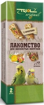 Triol 0,055кг лакомство с фруктами для волнистых попугаев (2 шт) фото Triol 0,055кг лакомство с фруктами для волнистых попугаев (2 шт) фото