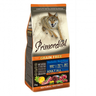 Primordial 2кг тунец, ягненок беззерновой сухой для собак (011010) Primordial 2кг тунец, ягненок беззерновой сухой для собак (011010)