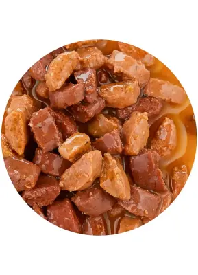 Happy Cat 0,085кг говядина баранина кусочки в соусе для кошек (405886) фото