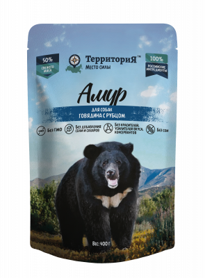 ТерриториЯ Амур 0,4кг Говядина с рубцом влажный корм для собак фото ТерриториЯ Амур 0,4кг Говядина с рубцом влажный корм для собак фото