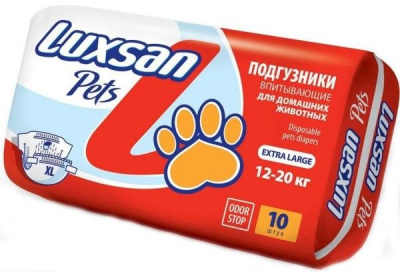 Подгузники (Luxsan) Premium для животных Xlarge 12-20кг №10 (12) фото Подгузники (Luxsan) Premium для животных Xlarge 12-20кг №10 (12) фото