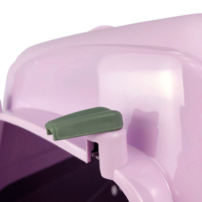 Переноска (Зооэкспресс) 18312 для животных "Турне"L с металлической дверцей 54.5*36*34 см фиолетовая фото