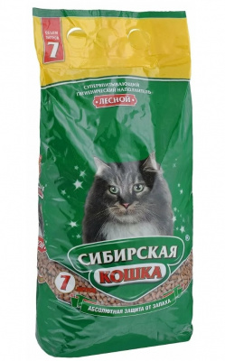 Наполнитель (Сибирская кошка)  7л Лесной древесный для кошек Наполнитель (Сибирская кошка)  7л Лесной древесный для кошек фото