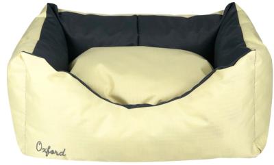Лежанка (Зооэкспресс) 758132 пухлик «Oxford» №3 двухсторонняя 55*40*23 см бежевый/серый