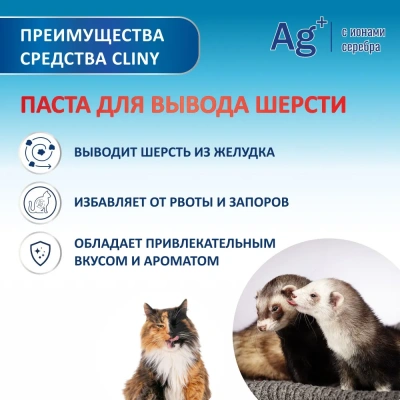 Паста (Cliny) для вывода шерсти 75мл со вкусом лосося фото Паста (Cliny) для вывода шерсти 75мл со вкусом лосося фото