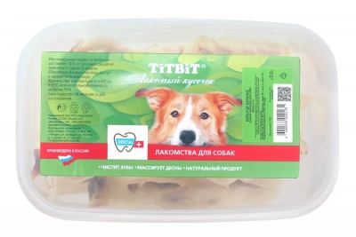 TiTBiT 3,3л лакомство копытце баранье - банка пластмассовая  фото TiTBiT 3,3л лакомство копытце баранье - банка пластмассовая  фото