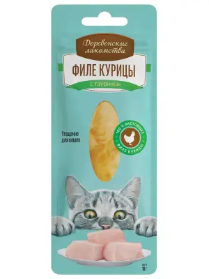 Деревенские лакомства 0,01кг филе курицы нежное для кошек (76050380) фото
